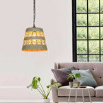Drum Shape Ceiling Pendant Light Hemp Rope Hanging Light E27 Lamp Shade~1534-4