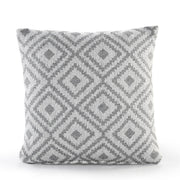 Grey Linen Cushion Cover | 45x45cm | Geometric Pattern | Modern Home Decor-0