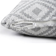 Grey Linen Cushion Cover | 45x45cm | Geometric Pattern | Modern Home Decor-2