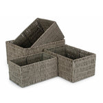Grey Paper Rope Storage Basket-0