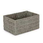 Grey Paper Rope Storage Basket-3