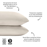 Eucalyptus Silk Pillowcase Pair in Wheat (Best Seller)-3