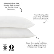 Eucalyptus Silk Pillowcase Pair in White (Best Seller)-4