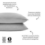 Eucalyptus Silk Pillowcase Pair in Grey (Best Seller)-2