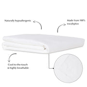 Fitted Sheet in White (Eucalyptus Silk)-1