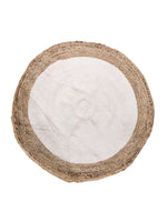 Braided Natural Round Jute Rug - 91 x 91 cm-0