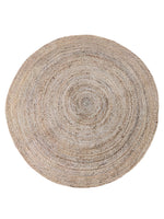 Braided Natural Round Jute Rug - 94 x 94 cm-0