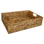 Shallow Rectangular Water Hyacinth Storage Basket-2