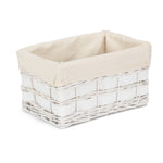 Whitewash Scandi Storage Basket With White Lining-1