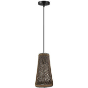Modern Pendant Light Rattan Wicker Basket Ceiling Pendant Light Kit~1332-1