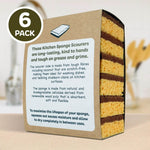 Natural Coconut & Cellulose Sponge Scourers (Pack of 6)-3