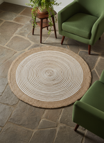 Braided Natural Jute Rug - 94 x 94 cm-1
