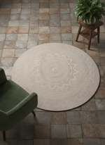 Braided Natural Jute Rug - 101 x 101 cm-1