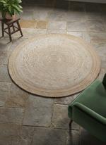 Flatweave Natural Jute Rug - 146 x 146 cm-1