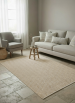 Loop Natural Jute Rug - 189 × 126 cm-1