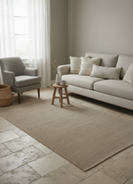 Loop Natural Jute Rug - 186 x 149 cm-1
