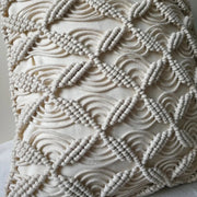 Macrame Cushion Cover 40x40cm | Boho Cushion Cover | Off White Cushion Cover | Cotton Cushion Cover | Textured Cushion Cover-3