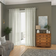 Ivory Linen Sheer Curtains - Triple Pinch Pleat - Standard Sizes & Made to Measure-1