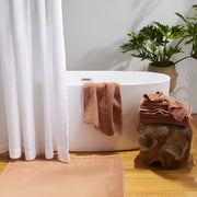 Organic Cotton Waffle Shower Curtain White | Mold Resistant, Quick Dry | Standard Sizes & Made to Measure-2