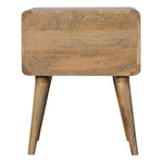 bulk Curved Oak-ish Bedside for resale