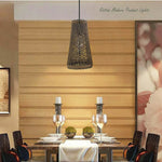 Easy Fit Woven Natural Rattan Pendant Ceiling Light ~6090-0
