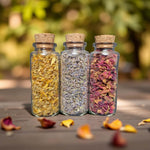 Mini Botanical Vial Trio β Lavender, Rose & Chamomile Petals-0