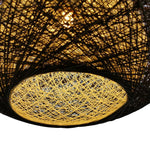Rattan Ceiling Light lamp Hanging Hemp Rope Pendant Lamp Shade~1333-4