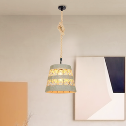 Industrial 2-Core Hemp Rope Pendant Light~1132-0