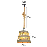 Industrial 2-Core Hemp Rope Pendant Light~1132-3