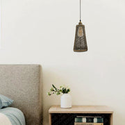 Natural Rattan Style Ceiling Pendant Light Shade E27 Base Handmade Chandeliers Hanging Lights ~3794-2