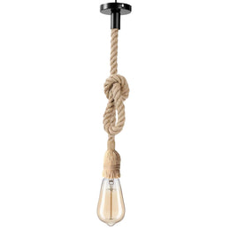 Hemp rope Adjustable E27 ceiling pendant light fitting~5591-0
