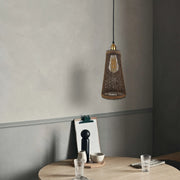 Single Rattan Ceiling Pendant Shade E27 95cm Cord Handmade Hanging Lights~4192-2