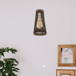 1cm Hole E27 Base Rattan Wicker Wood Pendant Lighting Ceiling Shade ~4469-0