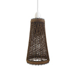 Wicker Vintage Rattan Lampshade E27 Barrel Light Shades~4217-2