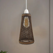 Wicker Vintage Rattan Lampshade E27 Barrel Light Shades~4217-0