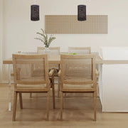 1cm Hole Barrel Cage Design E27 Rattan Style Lamp Light Shade~4219-2