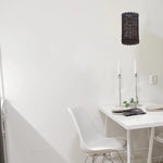 1cm Hole Barrel Cage Design E27 Rattan Style Lamp Light Shade~4219-3