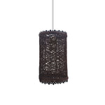 1cm Hole Barrel Cage Design E27 Rattan Style Lamp Light Shade~4219-0