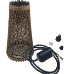 Modern Pendant Light Rattan Wicker Basket Ceiling Pendant Light Kit~1332-4