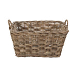 Grey Kubu Rattan Rectangular Storage Basket Large-0