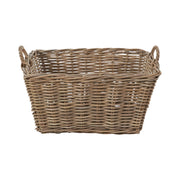 Grey Kubu Rattan Rectangular Storage Basket Large-0