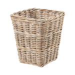 Grey Kubu Rattan Square Waste Paper Bin-1