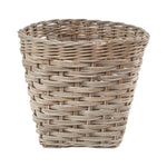 Grey Kubu Rattan Round Storage Basket with Square Base-0