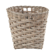Grey Kubu Rattan Round Storage Basket with Square Base-2