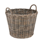 Grey Kubu Round Storage Basket-0