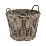 Grey Kubu Round Storage Basket-0