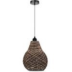 Rattan Wicker Ceiling Pendant Light Shade Hanging Light Antique décor Lampshade~1334-7