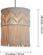 Handmade Cotton Macrame Chandelier Pendant Light Shade | Bohemian Decor-1