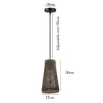 Modern Pendant Light Rattan Wicker Basket Ceiling Pendant Light Kit~1332-2