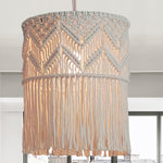 Handmade Cotton Macrame Chandelier Pendant Light Shade | Bohemian Decor-3